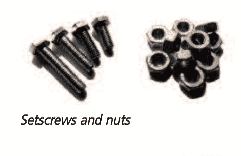 setscrews and nuts